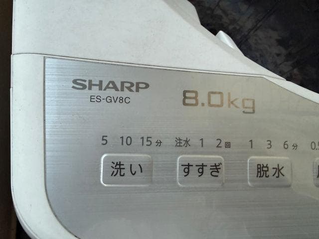 SHARP ES-GV8C 8.0kg 洗濯機 本体