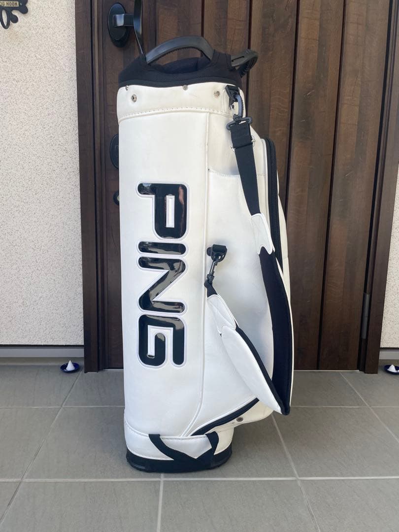 PING ゴルフバッグ・キャディバッグ ホワイト PING GOLF ピン キャディバッグ 5分割 自立式 ゴルフ バッグ ホワイト