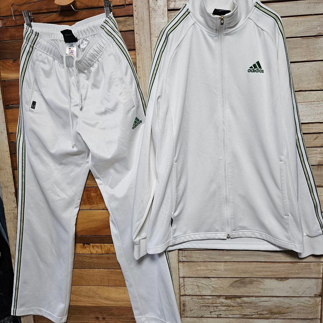00s アディダス トラック セットアップ ジャージ上下 ホワイトx