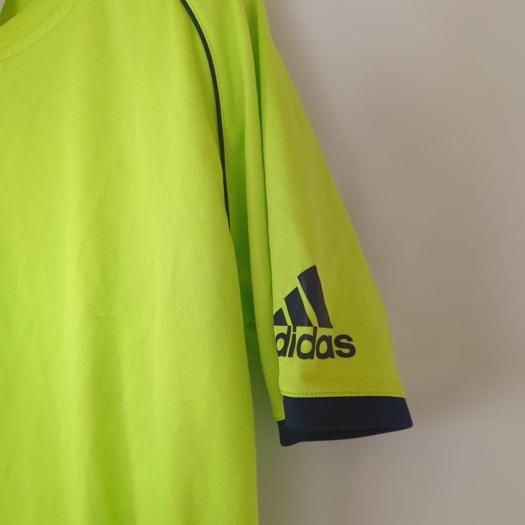 Oサイズ（XL)⭐adidas（アディダス） 蛍光イエロー サッカーシャツ
