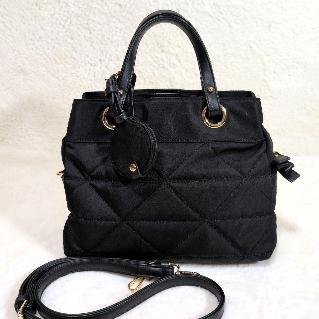 極美品】DIANA 2way ショルダーバッグ ハンドバッグ キルティング 黒