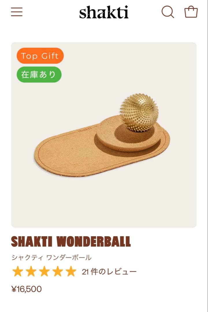 送料込 Shakti シャクティ未使用品Wonderball ワンダーボール正規品