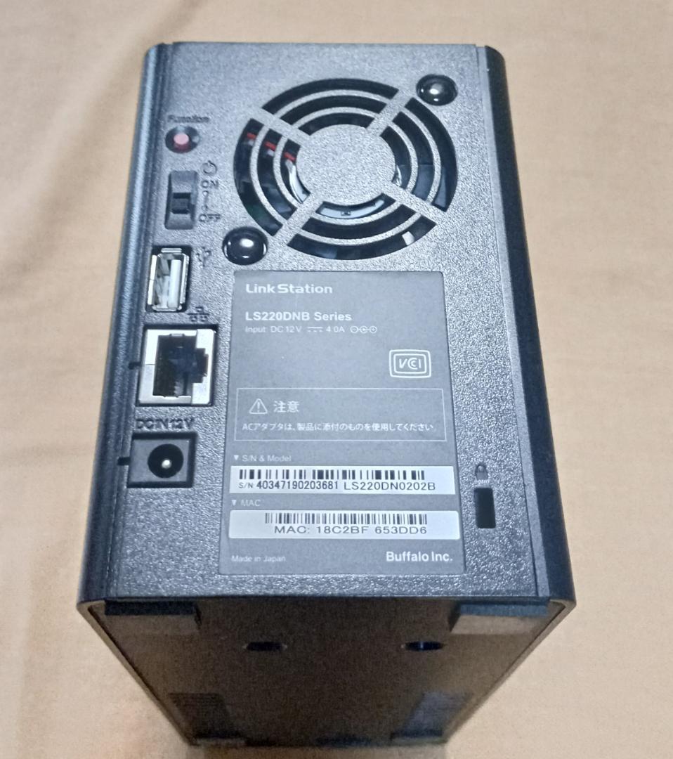 ☆HDD使用僅かBUFFALO 【HDD使用僅か】BUFFALO 4TB NAS LS220DN0402B