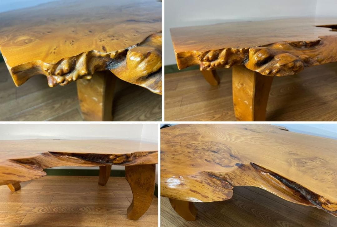 ☆天然木 かば 木瘤 コブ 一枚板 花台 盆栽台 瓶台