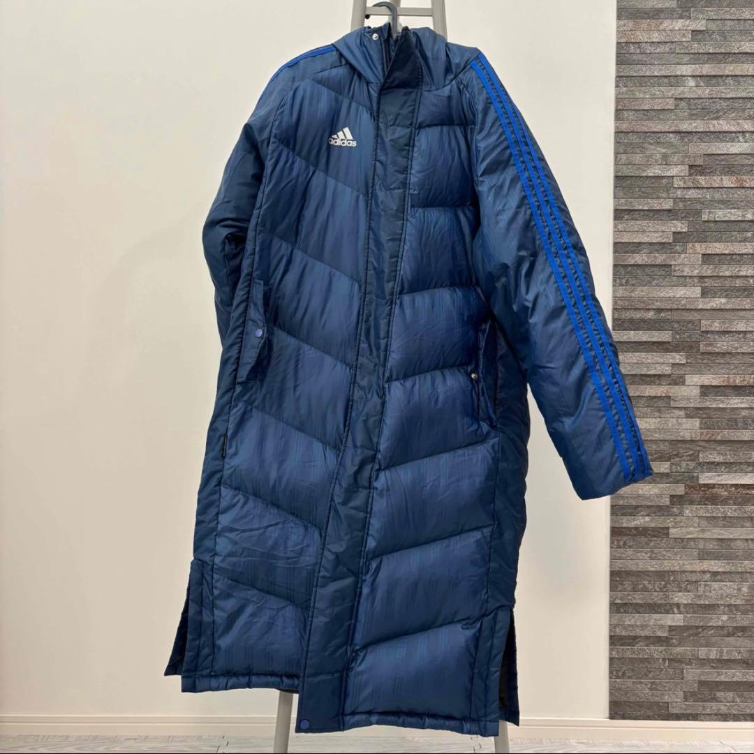 adidas アディダス ベンチコート ダウンコート Oサイズ 大きいサイズ adidas（アディダス） ベンチコート ダウンコート 名入れ刺繍1段無料