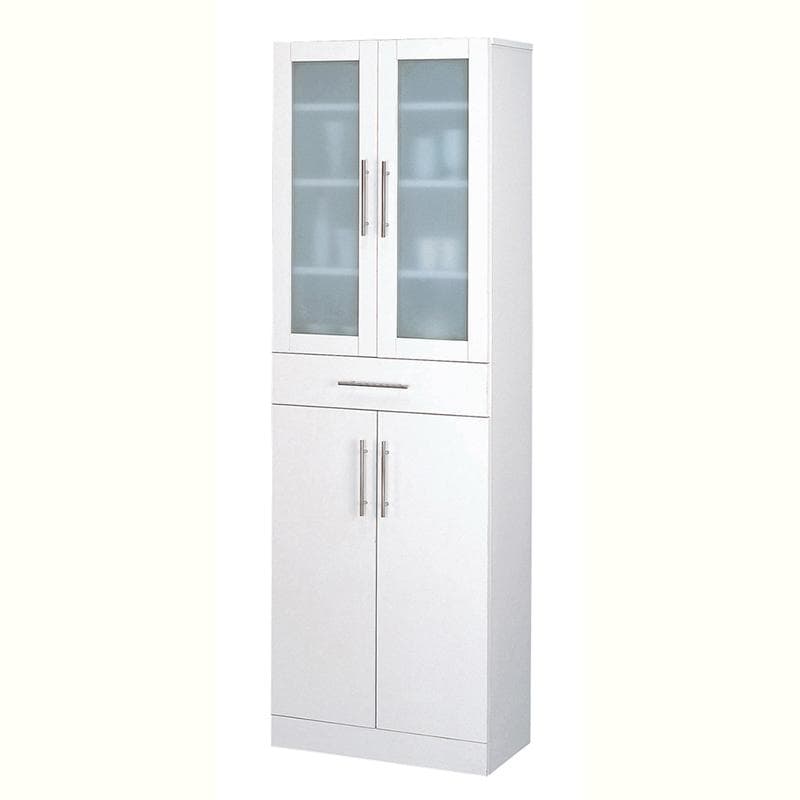 ガラス扉食器棚/キッチン収納 幅60 高さ180 爆買 値下げ キッチンキャビネット 食器棚 幅60 高さ180 キッチン収納