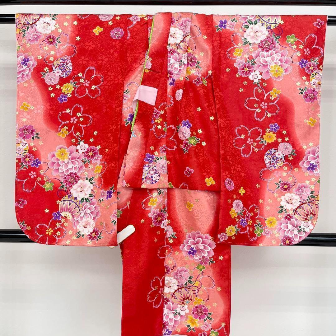 着物と帯 時流】O110ys◇七五三 3才女 着物&被布コート+長襦袢◇