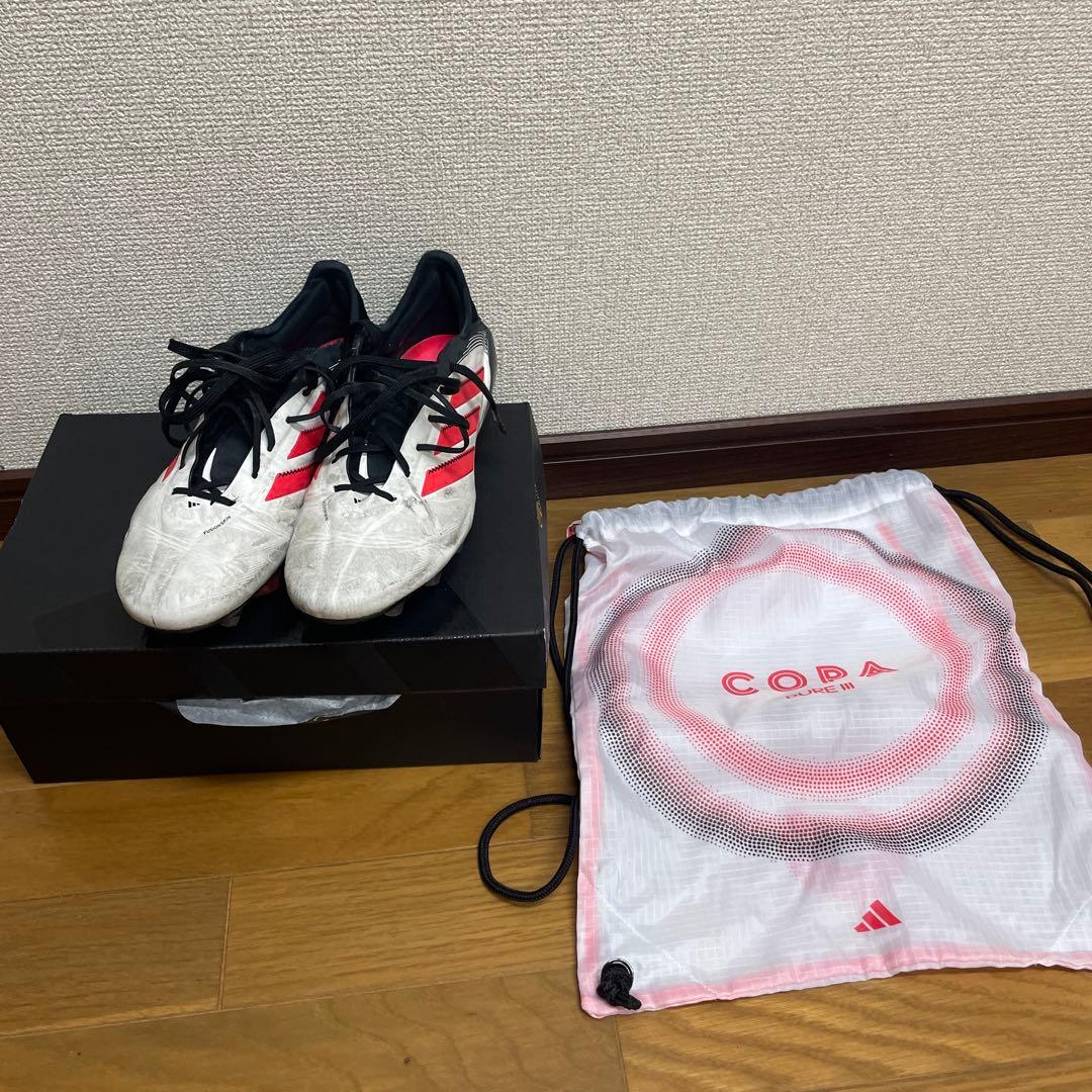 adidas COPA サッカーシューズ ホワイト/ブラック/レッド - メルカリ