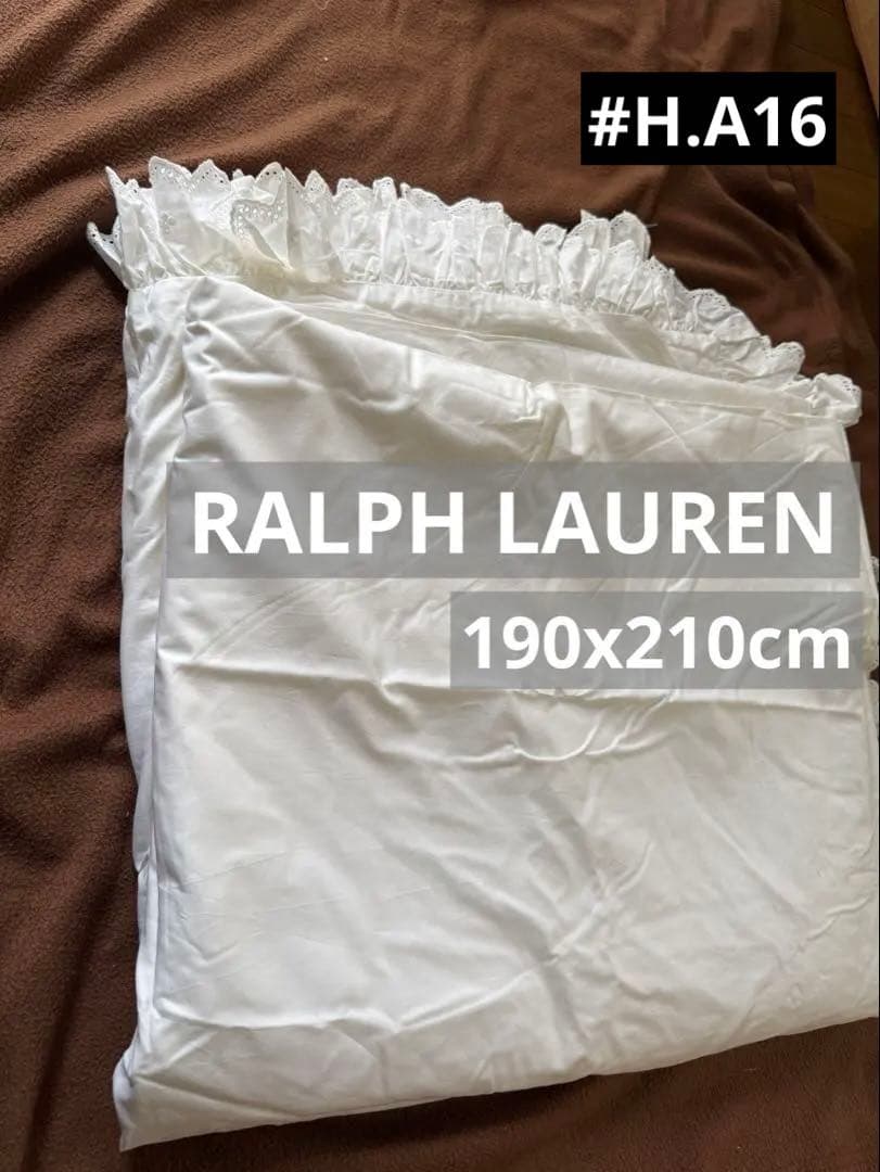 Ralph Laurenラルフローレン、掛け布団カバー、ホワイト、フリル、レース 速達便☆Ralph Lauren☆Flora布団カバー3点set クイーン/キング (Ralph