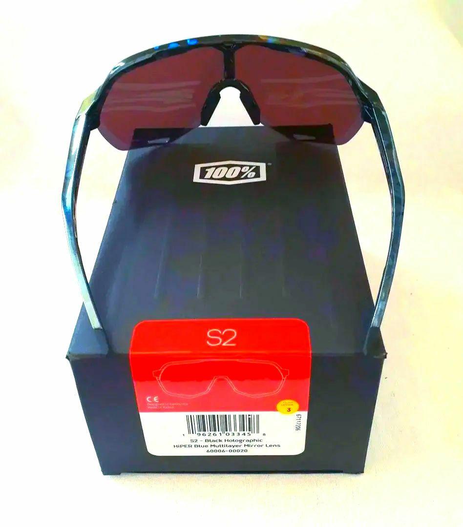 100% S2 ブラックホログラフィック ワンハンドレッド サングラス