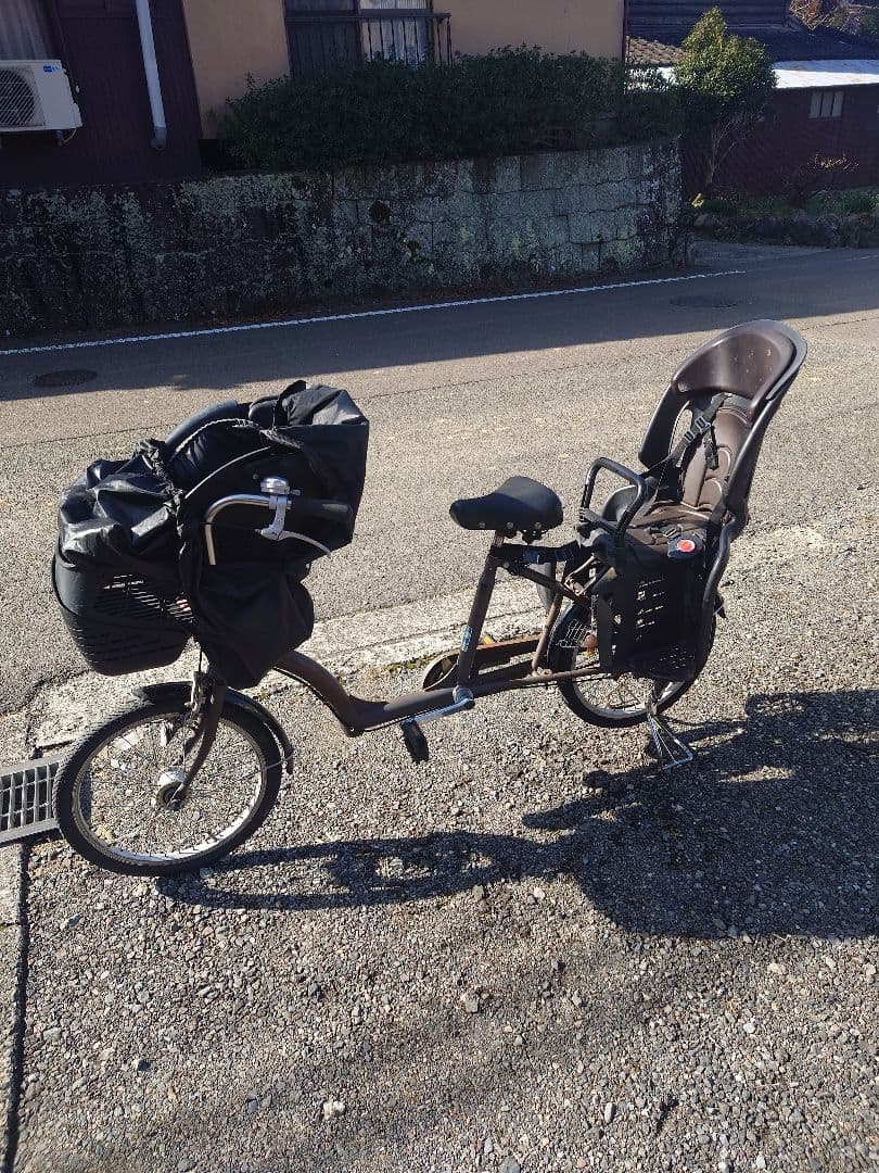 【引取限定】子供乗せ自転車3人乗り チャイルドシート付き 3人乗り用チャイルドシート付きギュット・クルームR・EX パナソニック