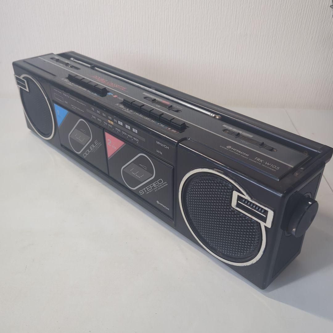 ダブルカセット ラジカセ HITACHI 日立 TRK-W105 ジャンク - メルカリ