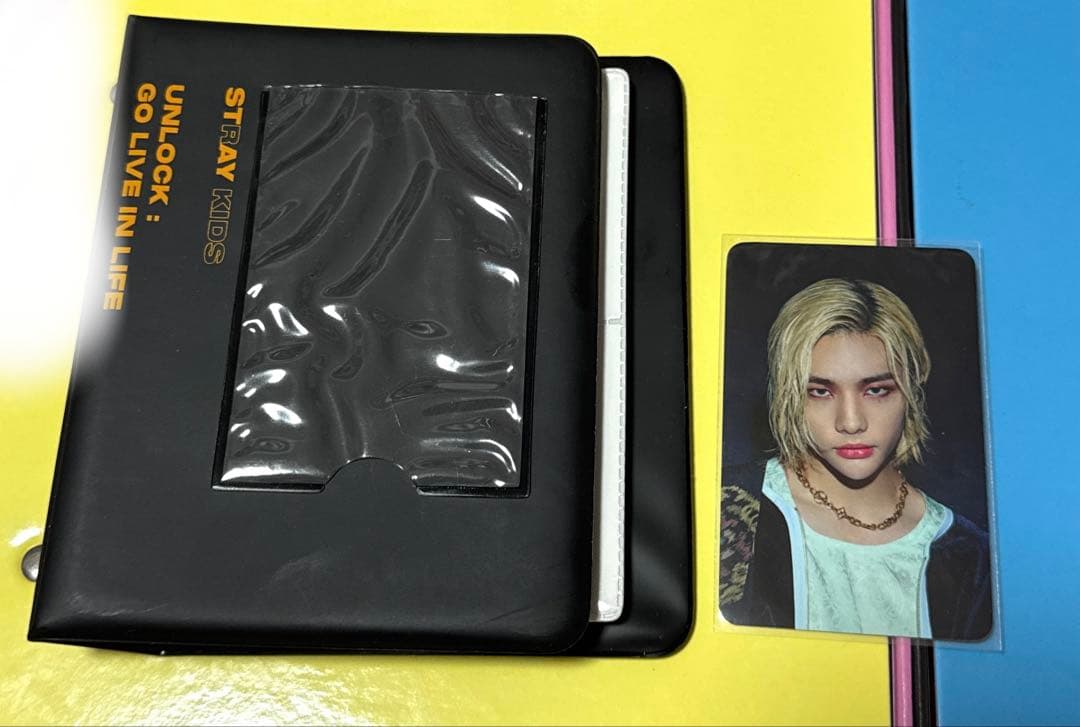 StrayKidsスキズ トレカ バインダー unlock ヒョンジン Stray Kids スキズ ヒョンジン グッズ フォトメッセージカード 56枚