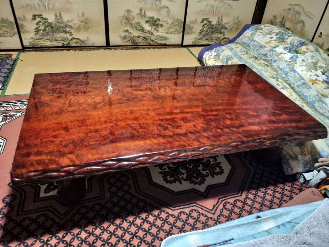 一枚板　大型座卓 長方形 一枚板リビング座卓テーブル｜鬼童銘木（KIDOMEIMOKU） – 【公式】鬼童