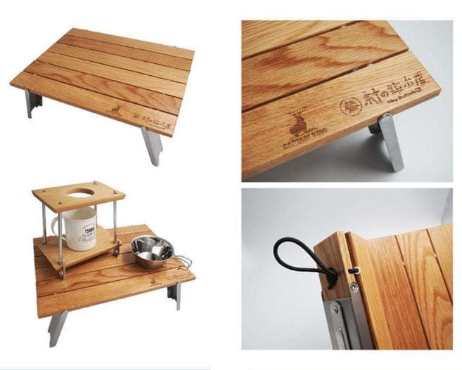 キャプテンスタッグ × 村の鍛冶屋 コラボ ウッドロールテーブル 新品未