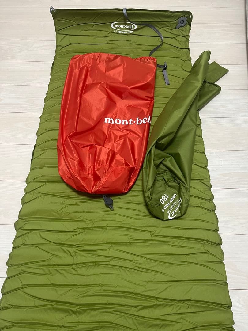 美品・1回使用】モンベル CAMP PAD 50 180cm ポンプバッグ付き