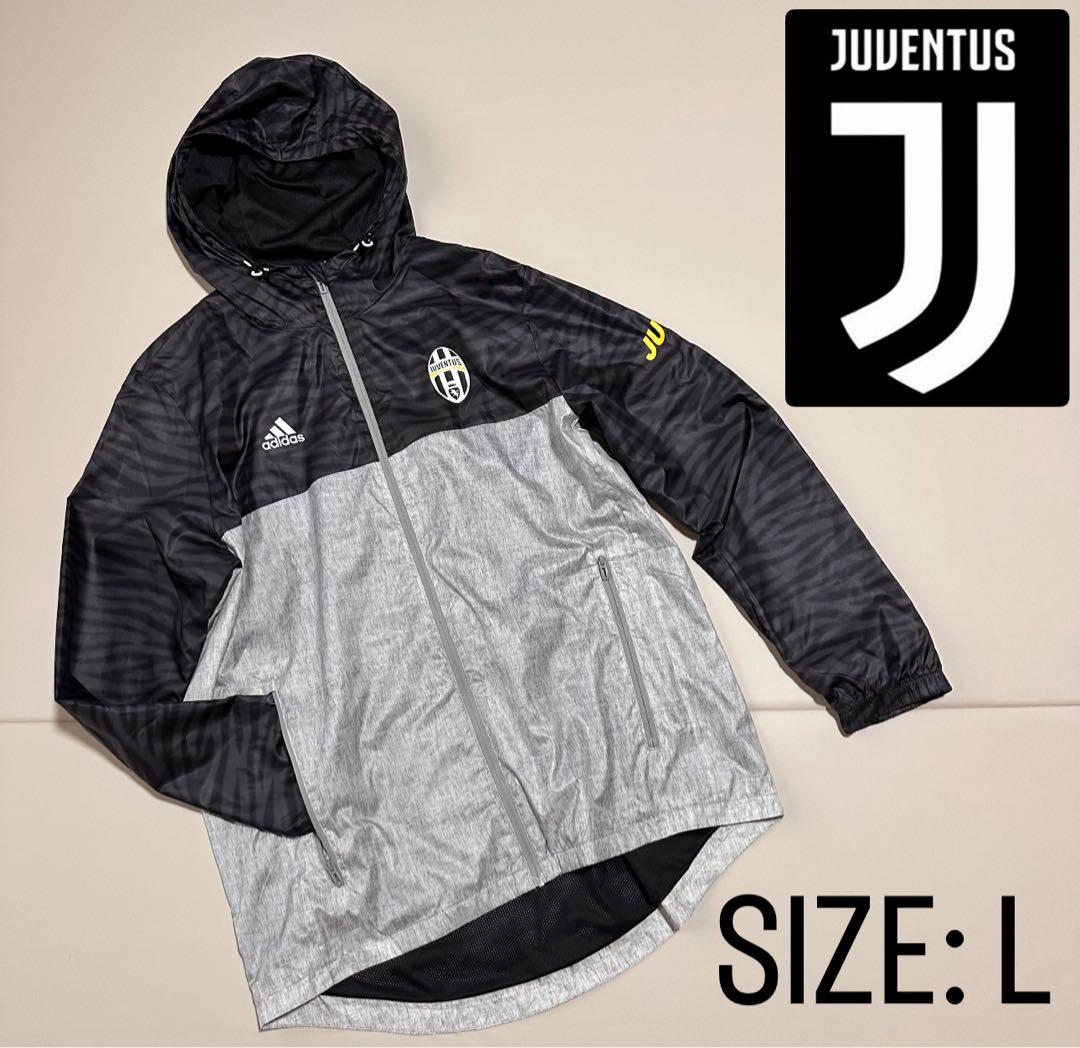 極美品【アディダス】ユベントス オフィシャルフーディー Lサイズ