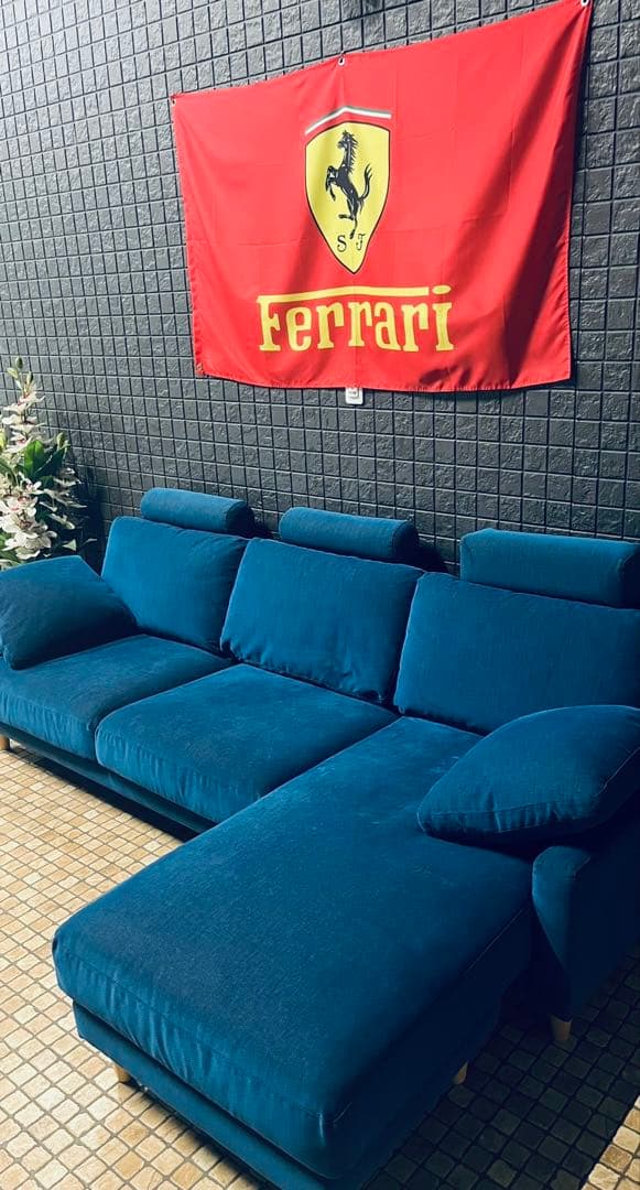 ビー玉様専用】ブロッコ BLOCCO 3人掛け カウチソファ マリンブルー