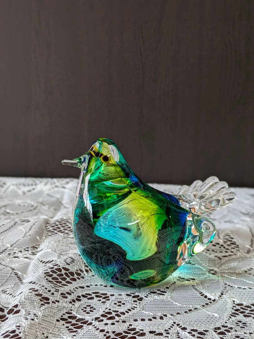 美品】マルティグラス Multi Glass 鳥の置物 福岡県伝統工芸品 - メルカリ