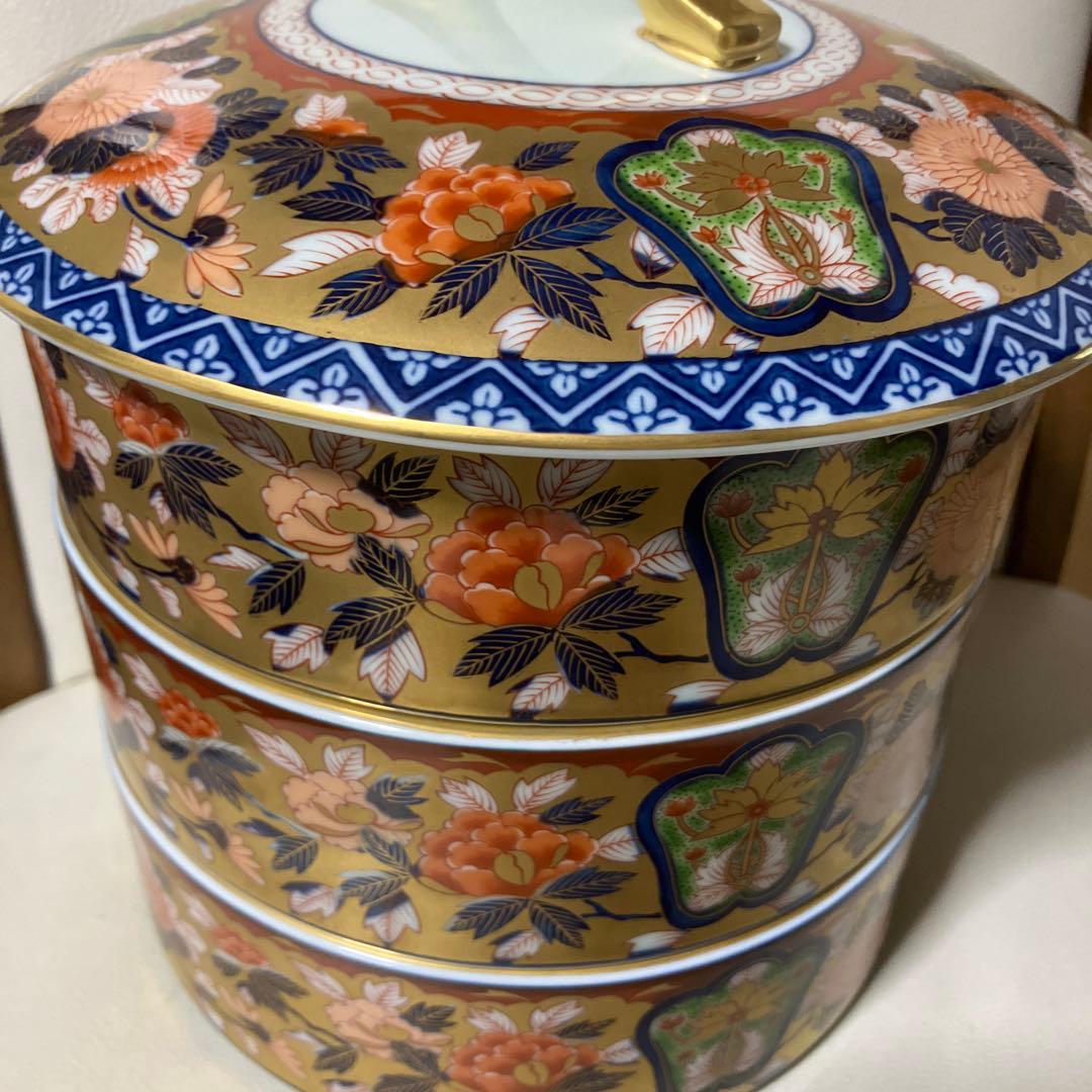 有田焼 日肥 其泉作 昭和年製 極錦金彩古伊万里 三段重 - メルカリ