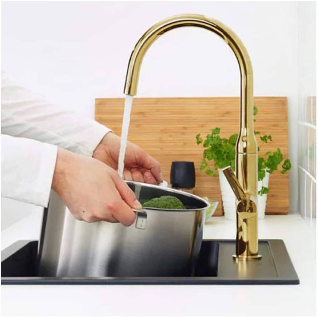 IKEA キッチン 混合水栓 ニーヴァトネット 新品未開封品 希少ゴールド