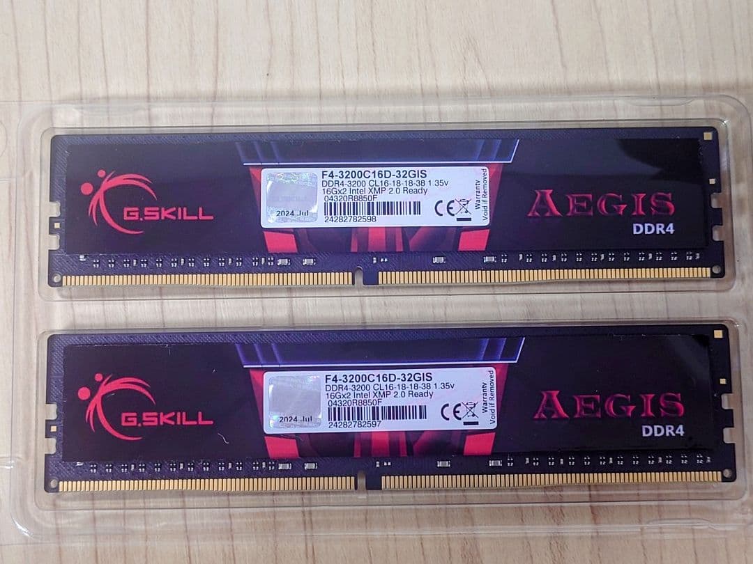 G.SKILL AEGIS 32GB(2x16GB) 3200Mhz DDR4 - メルカリ