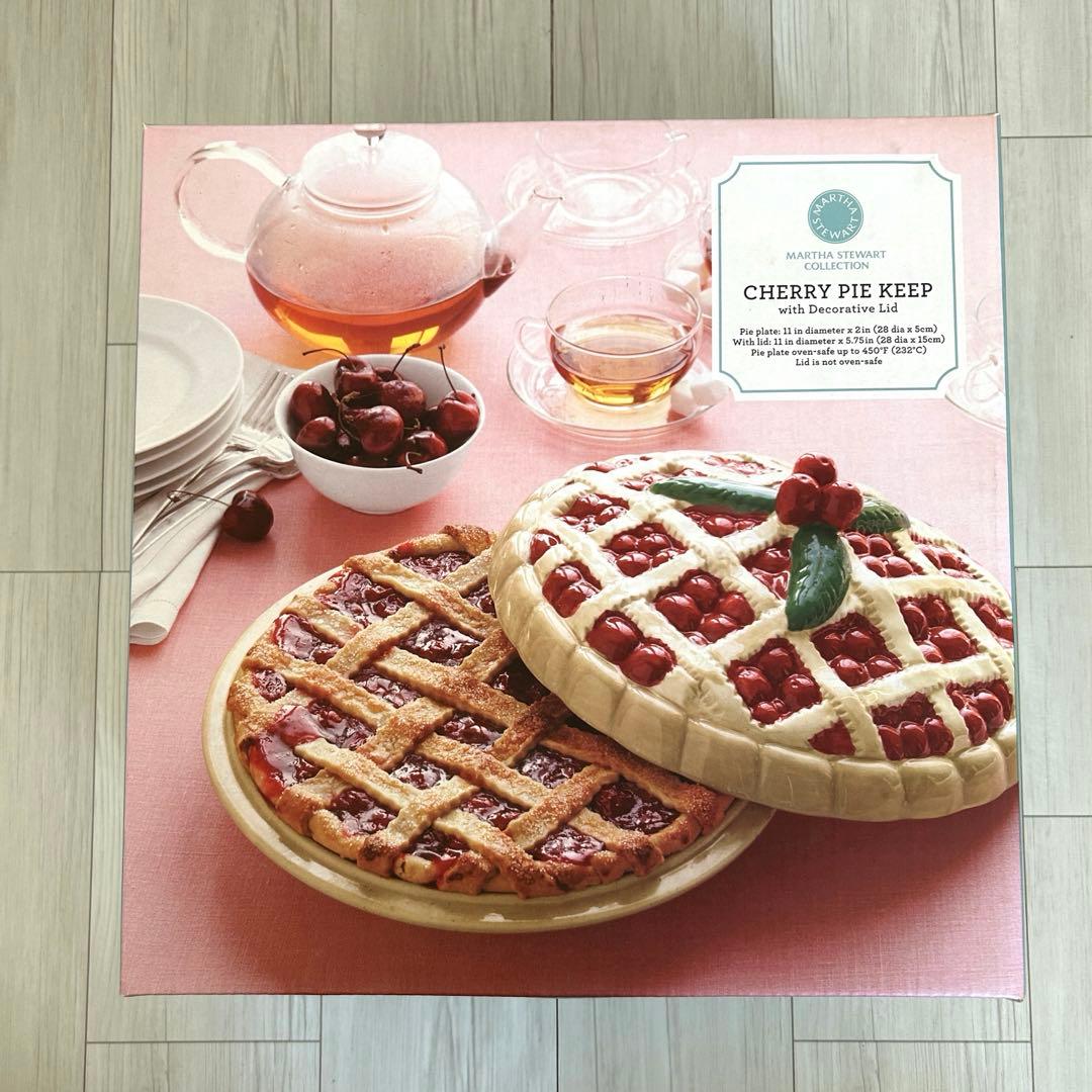 マーサ・スチュワート チェリーパイキープ 装飾蓋付き皿 皿 器 食器 菓器