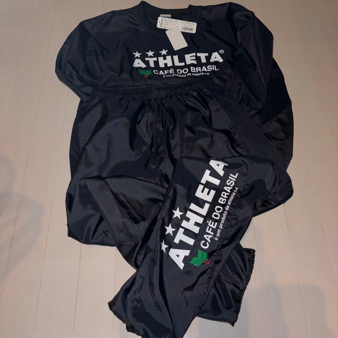 ATHLETA ピステ上下セット L ブラック アスレタ ピステスーツ ATHLETA 【サッカー・フットサル】 ウェア