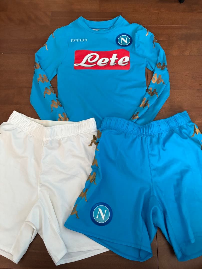 Kappa ナポリ 長袖シャツとショーツセット S-M Kappa ナポリ 長袖シャツとショーツセット S-M S.S.C Napoli（ナポリ