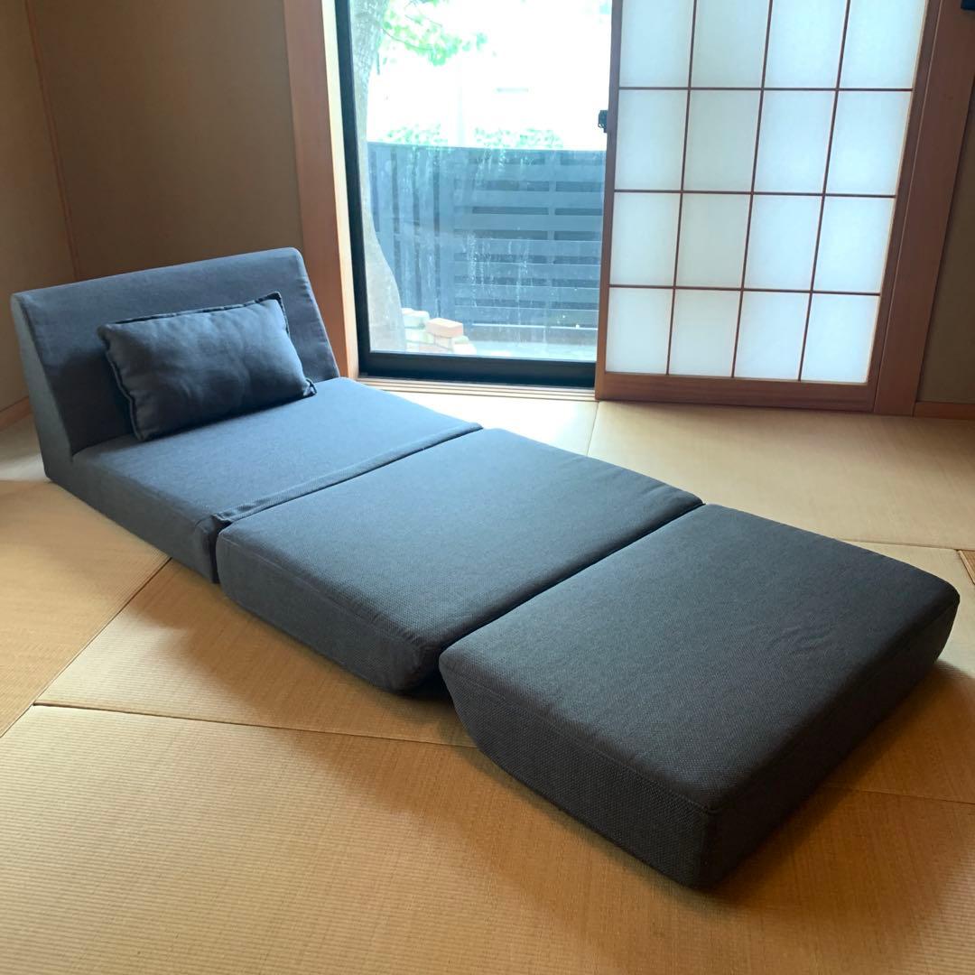 NITORI ニトリ 一人掛け ソファベッド パーシーGY クッション付 - メルカリ