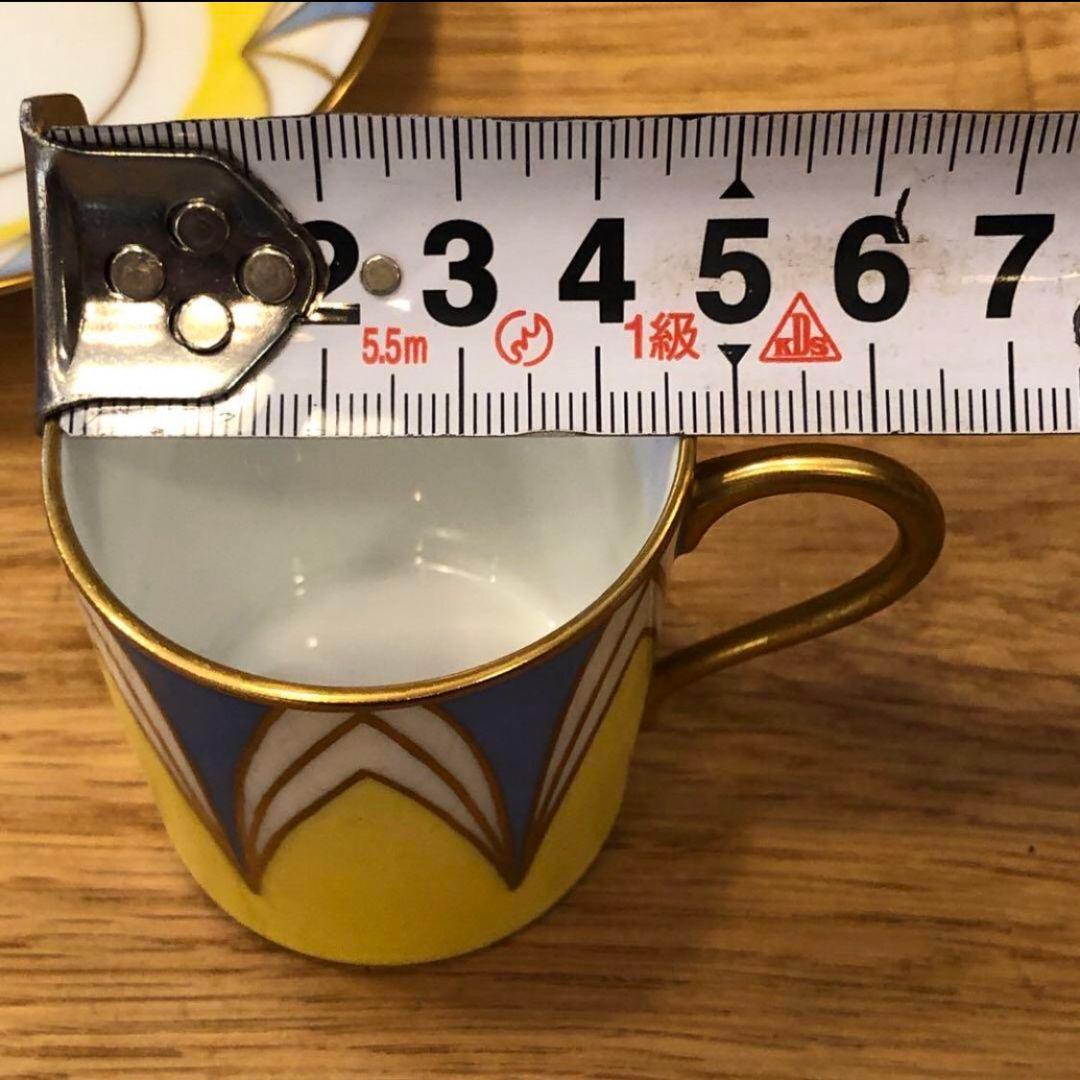 希少 ビンテージ 大倉陶園 アールデコ デミタス カップ&ソーサー 古道具