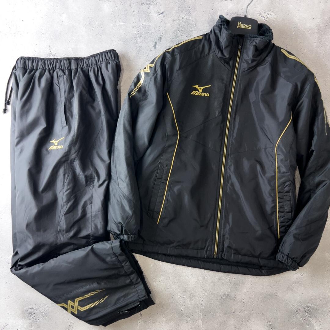 ミズノ ブレスサーモ搭載 ウインドブレーカー 上下 セット メンズ S 黒