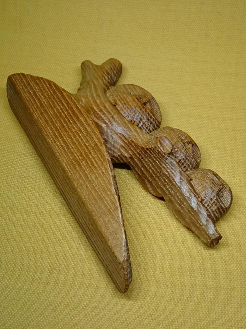 ビンテージ フクロウ 木彫 天然木 置物 インテリア 工芸品 美術品