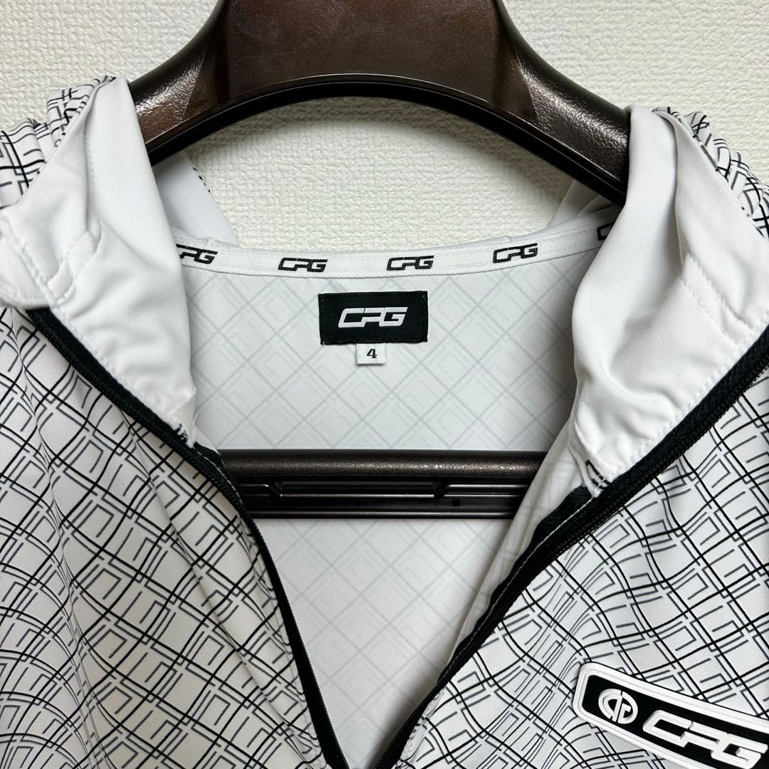 美品 CPG GOLF シーピージーゴルフ フード付きハーフジップ長袖 XL