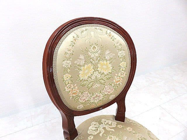 ヴィンテージスペイン Fejomi.sl 真鍮装飾サイドチェア ダイニングチェア