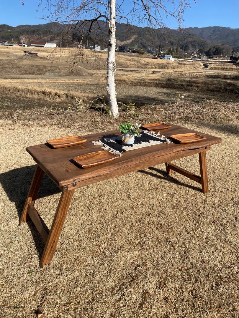 アウトドアテーブル(大) ハンドメイド　アンティーク　オシャレ　ファミキャン アウトドアテーブル(大) ハンドメイド アンティーク オシャレ ファミ