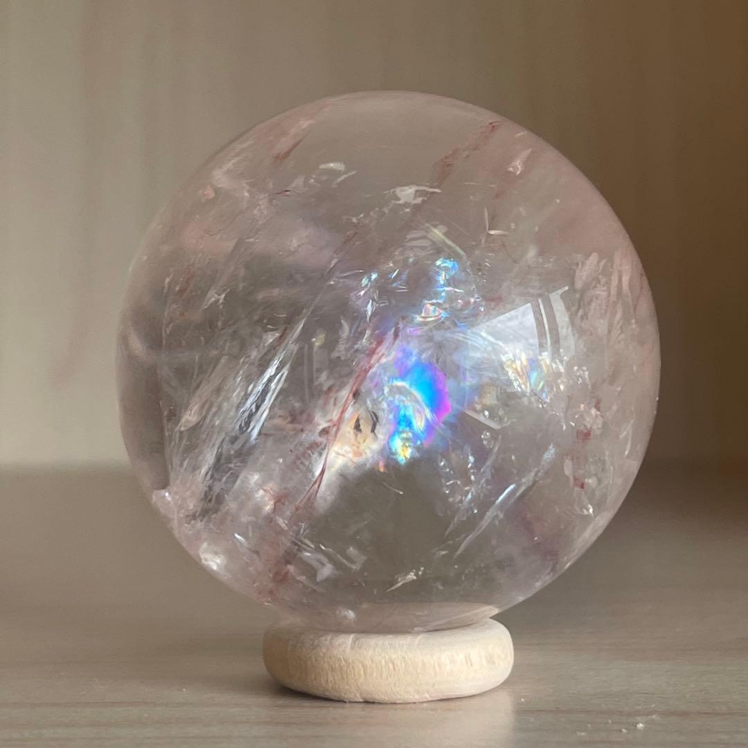 ピンククォーツ ピンクアゼツライト スフィア 天然石 置物 - メルカリ