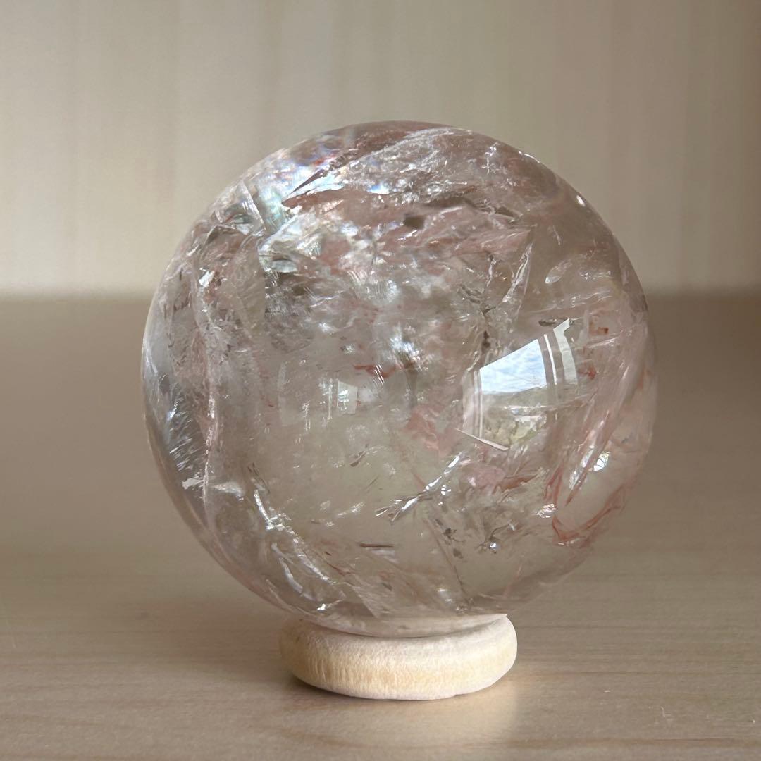 ピンククォーツ ピンクアゼツライト スフィア 天然石 置物 - メルカリ