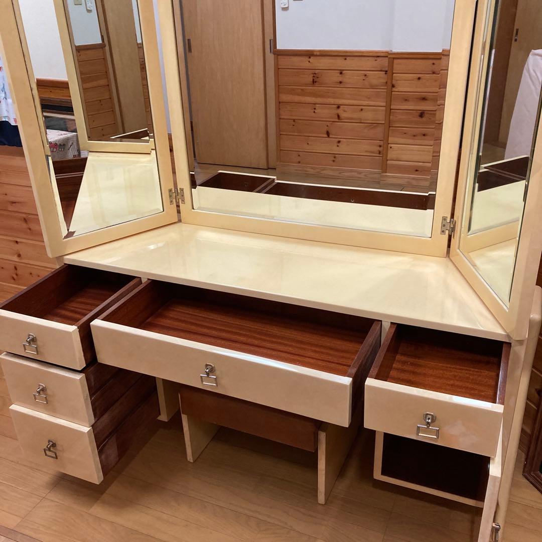 アルド トゥーラ ALDO TURA 山羊革 ドレッサー 三面鏡 - メルカリ