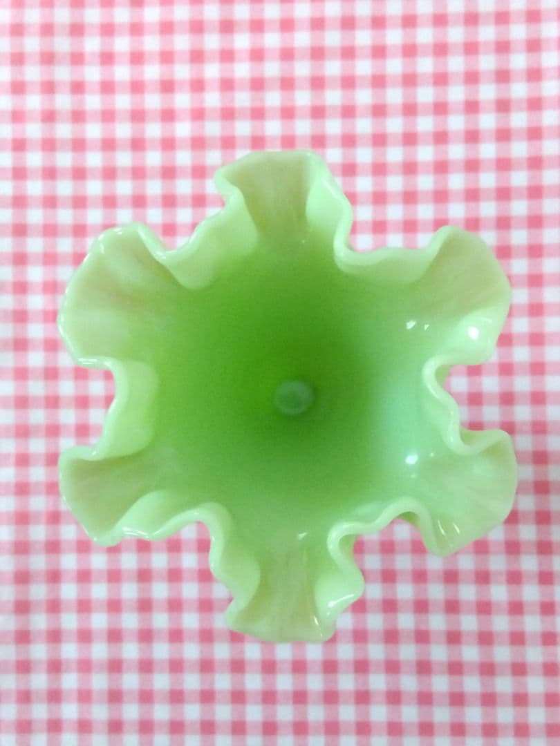 最終価格！美品 フェントン ホブネイル 花瓶 ヴィンテージ グリーン