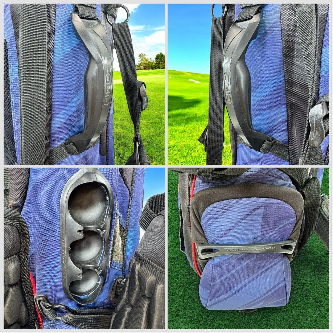 OGIO GROM グロム スタンド式 キャディバッグ 14分割 ブルー オジオ