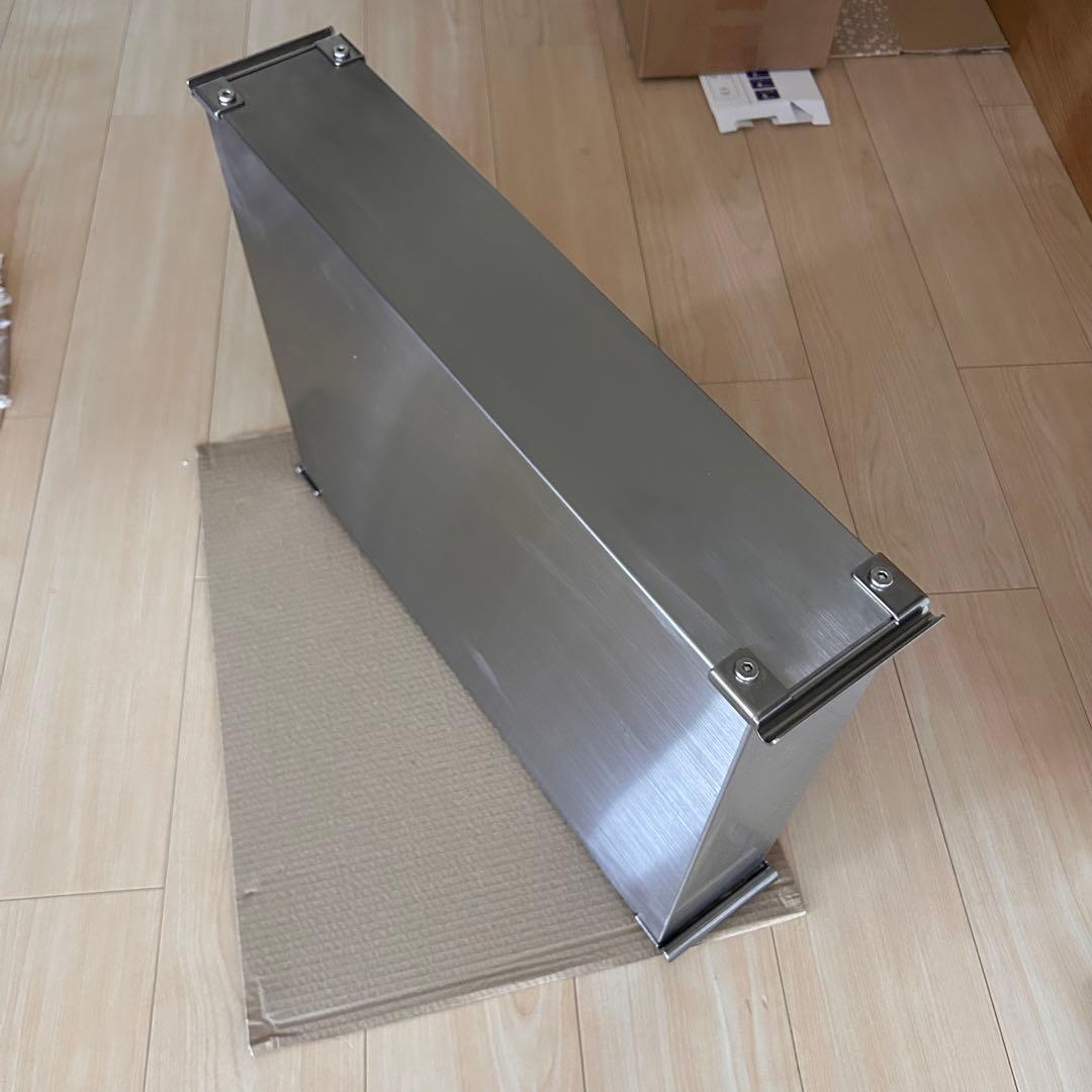 無印良品 ステンレスユニットシェルフワゴンセットの箱タイプのトレー