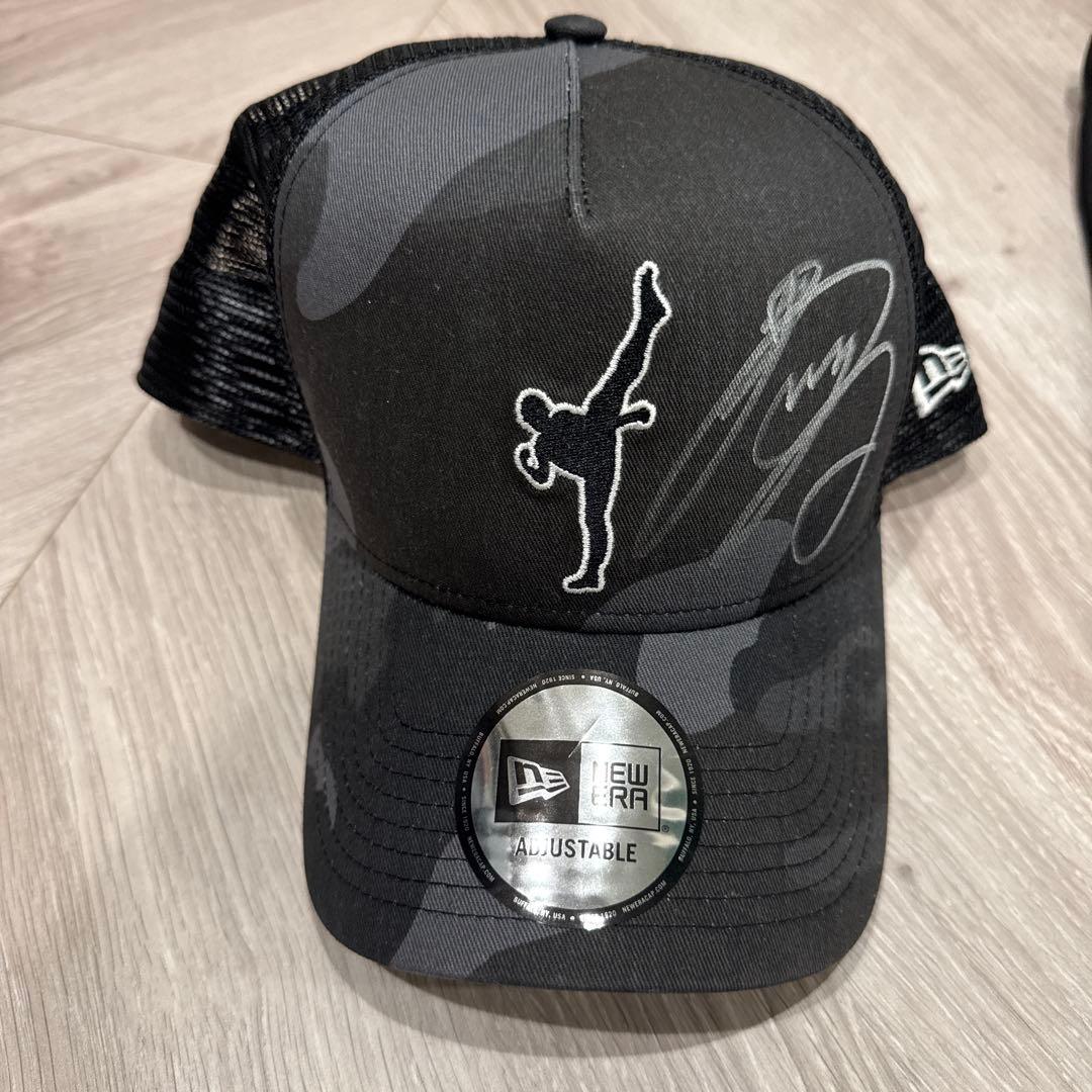 New Era 堀口恭司サイン入りキャップ ブラック・カモフラージュ - メルカリ