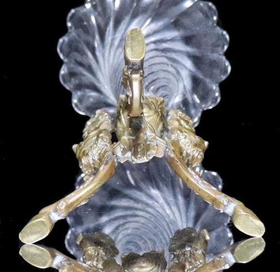 オールド・バカラ 1880年頃 大型センターピース花瓶 ブロンズ装飾