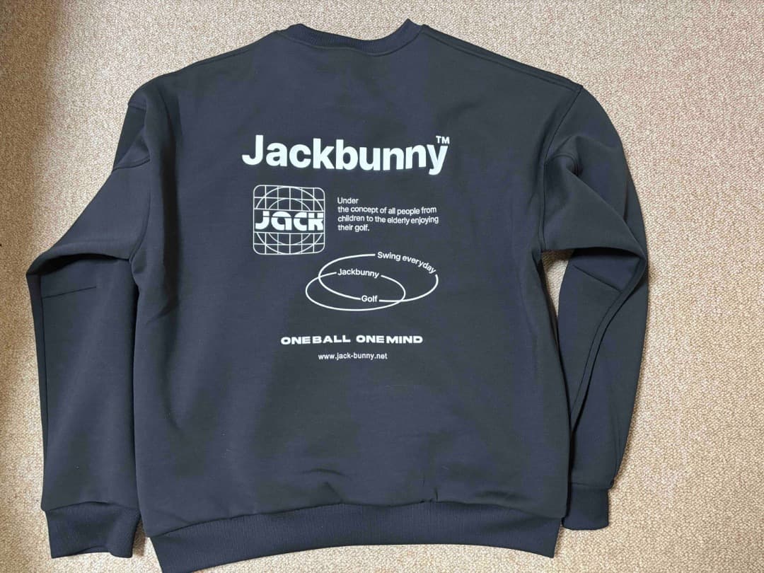 ジャックバニー オクタ裏地スウェット ブラック 5 アウター ブルゾン トップス Jack Bunny!!｜オクタ裏地付きダンボール長袖スウェットプルオーバー