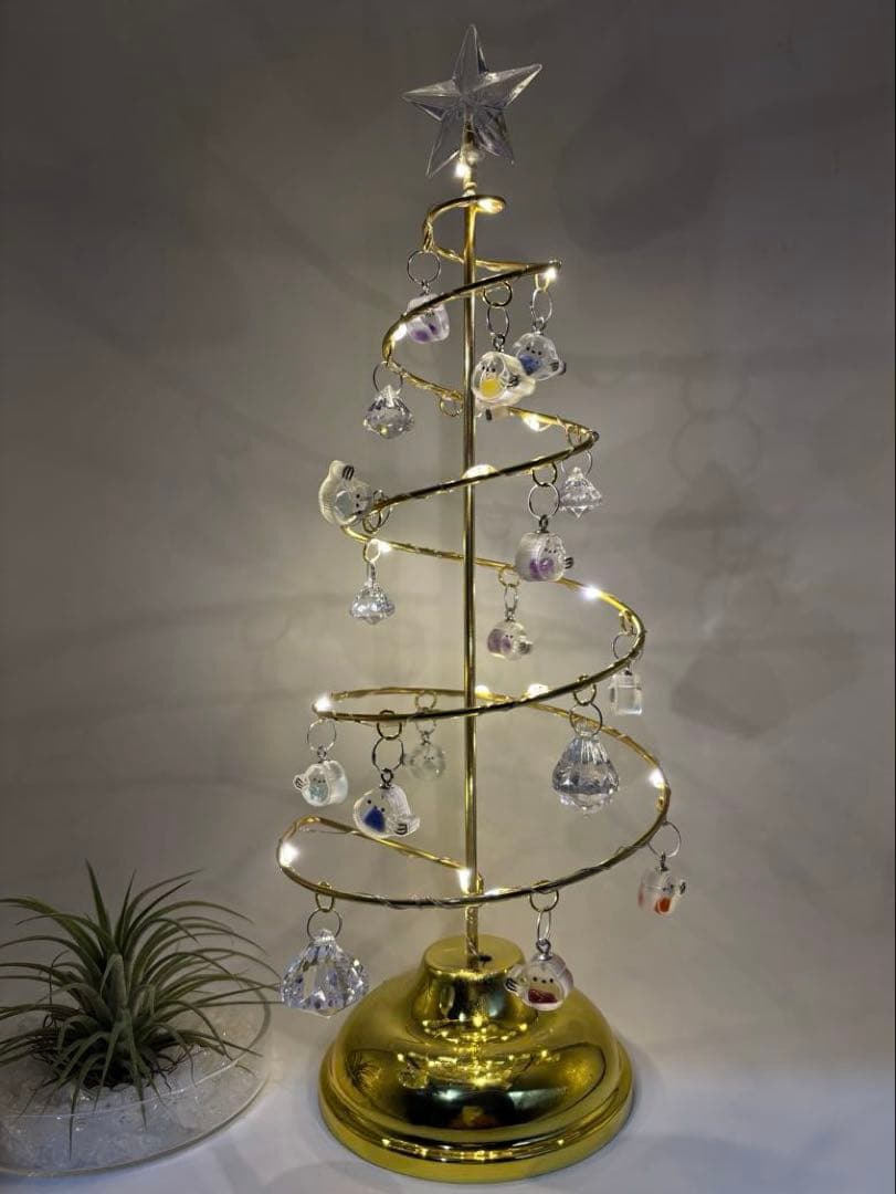 天然石 チャクラ色 シマエナガクリスマスツリー 常夜灯(大） - メルカリ