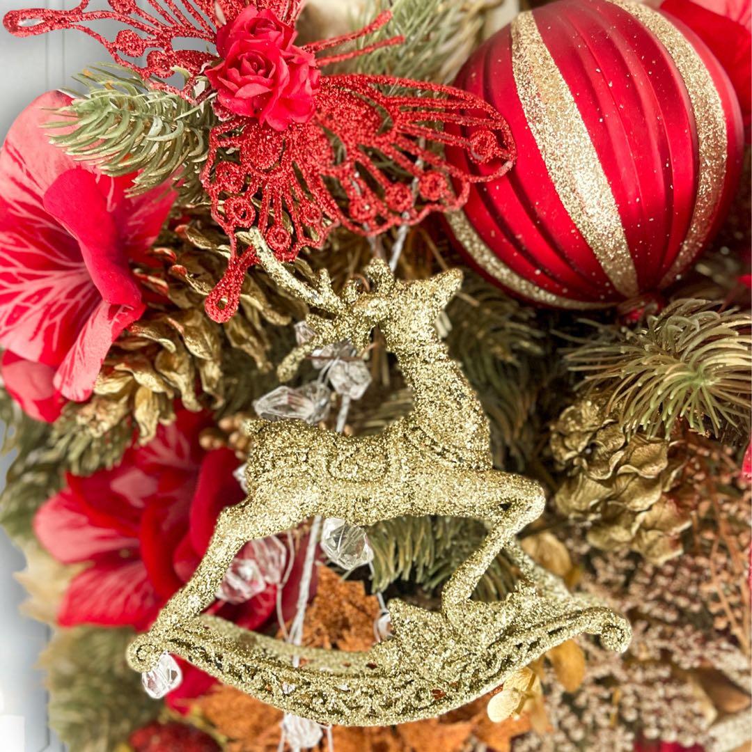 星夜に贈るクリスマスローズの煌めきスワッグ《ノエル・ラグジュアリー》ツリー