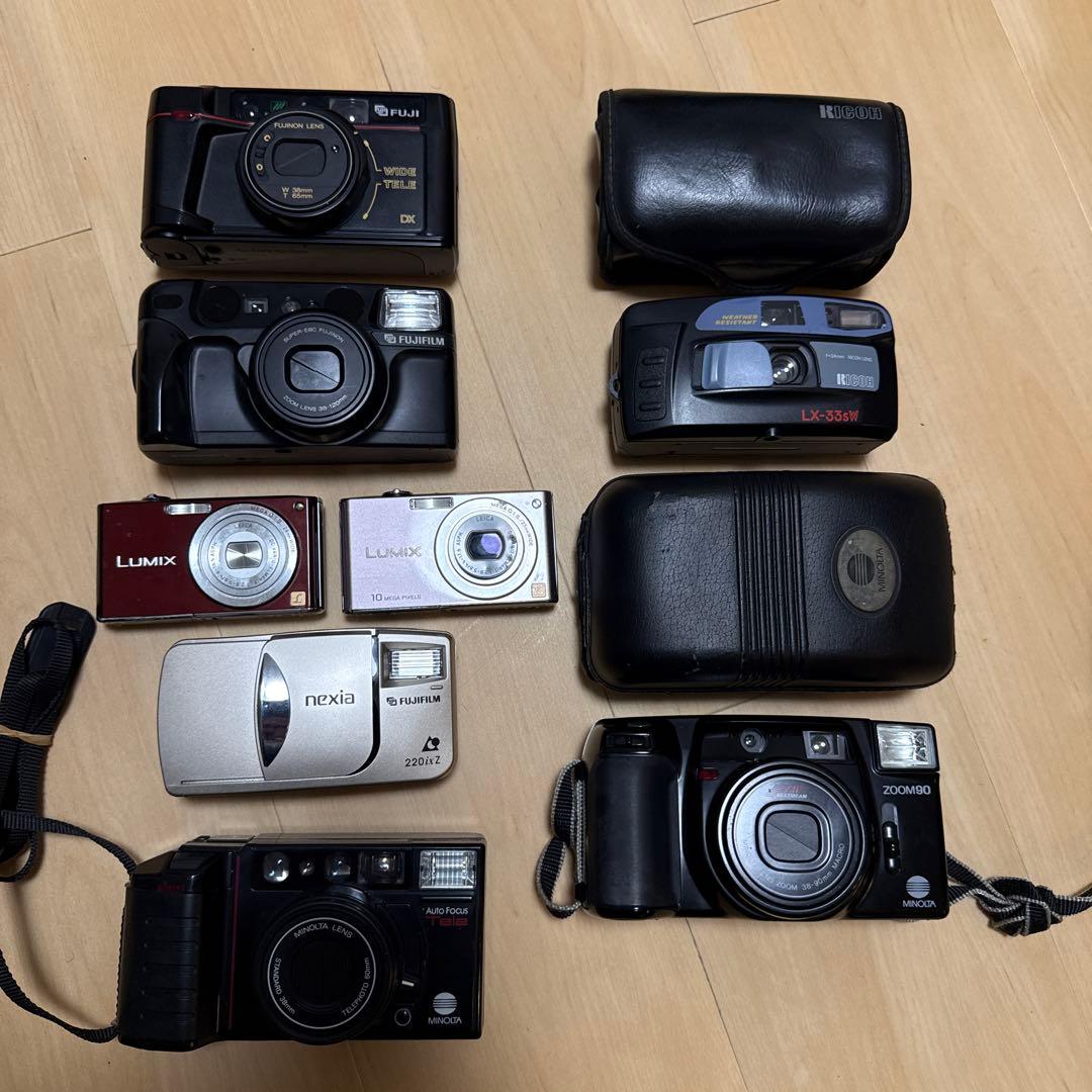 フィルム・デジタルカメラ8点 浅沼商会、フィルム自動送り機能搭載のコンパクトフィルムカメラ