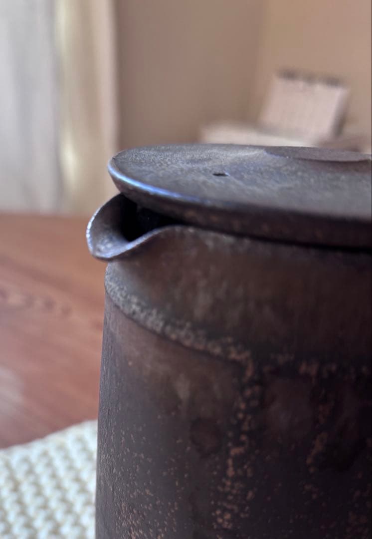 竹口要 ラトン 蓋付き ピッチャー 砂金