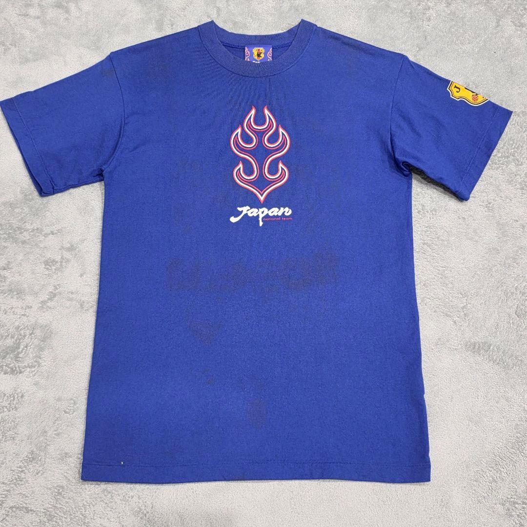 サッカー 日本代表 Tシャツ 1996 炎 jfa ブルー JAPAN W杯 - メルカリ
